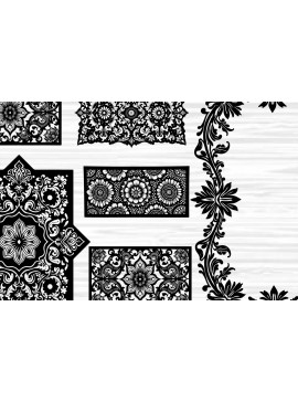 Σετ των 2 Intra απο ξύλο plywood 3mm-4mm πάχος - Creative Laser Cut File Set – Όμορφο Δίασταση 30x30 cm INTRAFABR-123580034