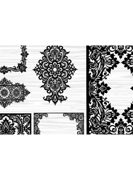 Σετ των 2 Intra απο ξύλο plywood 3mm-4mm πάχος - Creative Laser Cut File Set – Όμορφο Δίασταση 30x30 cm INTRAFABR-123580285