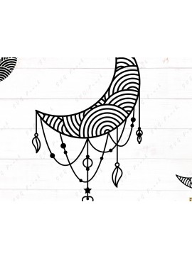 Intra απο ξύλο plywood 3mm-4mm πάχος - Crescent Moon  Δίασταση 30x30 cm INTRAFABR-117736002