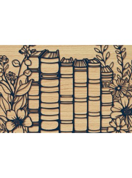 Σετ των 3 Intra απο ξύλο plywood 3mm-4mm πάχος - Σετ  βιβλίου Cricut με λουλούδια Δίασταση 4x4 cm INTRAFABR-91066303