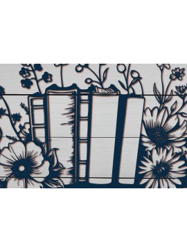 Σετ των 3 Intra απο ξύλο plywood 3mm-4mm πάχος - Σετ  βιβλίου Cricut με λουλούδια Δίασταση 4x4 cm INTRAFABR-91048026