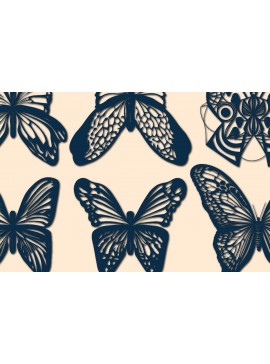 Intra απο ξύλο plywood 3mm-4mm πάχος - Πακέτο Cricut Butterfly  Δίασταση 30x20 cm INTRAFABR-77589391