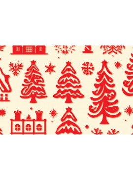 Σετ των 3 Intra απο ξύλο plywood 3mm-4mm πάχος - Πακέτο Cricut Christmas Element  Δίασταση 4x4 cm INTRAFABR-85124078