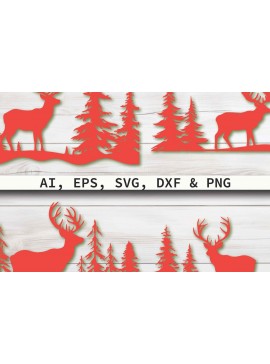Σετ των 3 Intra απο ξύλο plywood 3mm-4mm πάχος - Πακέτο Cricut Christmas Reindeer  Δίασταση 4x4 cm INTRAFABR-80844367