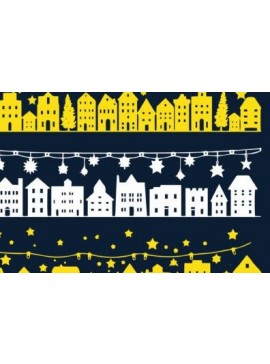 Σετ των 3 Intra απο ξύλο plywood 3mm-4mm πάχος - Πακέτο Cricut Christmas Village  Δίασταση 4x4 cm INTRAFABR-81561082