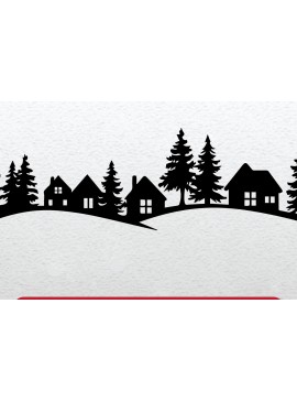 Σετ των 3 Intra απο ξύλο plywood 3mm-4mm πάχος -  Cricut Christmas Village  Cut Δίασταση 4x4 cm INTRAFABR-108286327