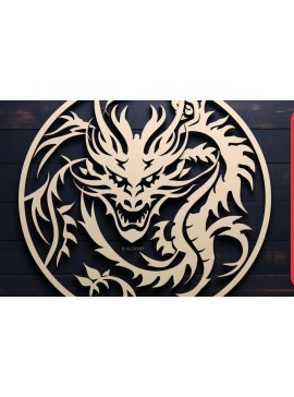 Intra απο ξύλο plywood 3mm-4mm πάχος - Cricut Dragon Papercut Decor  Δίασταση 30x20 cm INTRAFABR-89858578