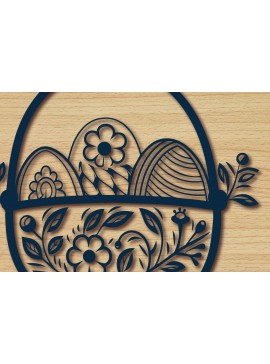 Σετ των 3 Intra απο ξύλο plywood 3mm-4mm πάχος - Cricut Πασχαλινό καλάθι Papercut  Δίασταση 4x4 cm INTRAFABR-89994966