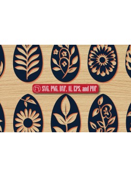 Σετ των 3 Intra απο ξύλο plywood 3mm-4mm πάχος - Πασχαλινό Πακέτο Cricut Πακέτο  Δίασταση 4x4 cm INTRAFABR-90792978