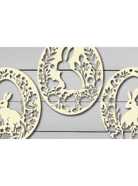 Σετ των 3 Intra απο ξύλο plywood 3mm-4mm πάχος - Πακέτο  για την Ημέρα του Πάσχα Cricut Δίασταση 4x4 cm INTRAFABR-89737714