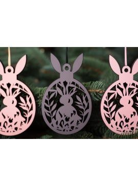 Σετ των 3 Intra απο ξύλο plywood 3mm-4mm πάχος - Cricut Πασχαλινό Laser Cut  Δίασταση 4x4 cm INTRAFABR-91416647