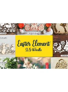 Σετ των 3 Intra απο ξύλο plywood 3mm-4mm πάχος - Συλλογή Cricut Easter Laser Cut  Δίασταση 4x4 cm INTRAFABR-94147328