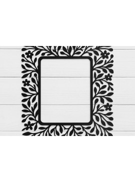 Σετ των 2 Intra απο ξύλο plywood 3mm-4mm πάχος - Cricut Floral Μεταλλικό Πλαίσιο  Cut File Δίασταση 20x25 cm INTRAFABR-122311296