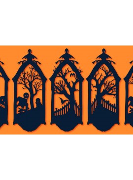 Intra απο ξύλο plywood 3mm-4mm πάχος - Πακέτο Cricut Halloween Decor  Δίασταση 40x50 cm INTRAFABR-78775721