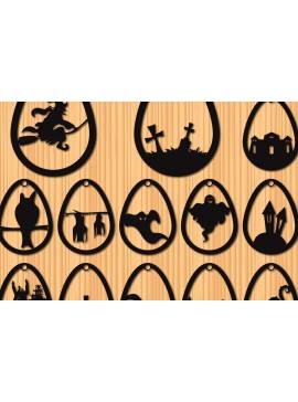 Σετ των 3 Intra απο ξύλο plywood 3mm-4mm πάχος - Πακέτο  με αποκριάτικα σκουλαρίκια Cricut Δίασταση 3x3 cm INTRAFABR-34780796