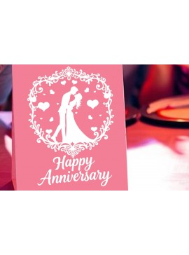 Σετ των 2 Intra απο ξύλο plywood 3mm-4mm πάχος - Cricut Happy Anniversary Card  Δίασταση 20x20 cm INTRAFABR-119775843