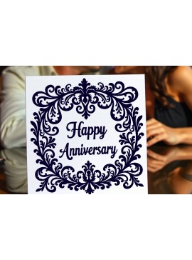 Σετ των 2 Intra απο ξύλο plywood 3mm-4mm πάχος - Cricut Happy Anniversary Card  Δίασταση 20x20 cm INTRAFABR-119775954