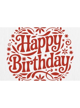 Σετ των 2 Intra απο ξύλο plywood 3mm-4mm πάχος - Cricut Happy Birthday Card  Design 2 Δίασταση 20x20 cm INTRAFABR-121214523