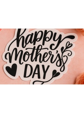 Σετ των 2 Intra απο ξύλο plywood 3mm-4mm πάχος - Cricut Happy Mother Day  Cut  Δίασταση 20x20 cm INTRAFABR-120152754