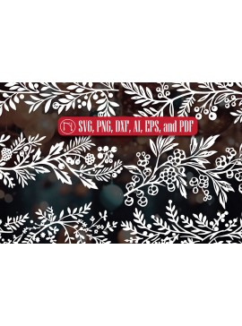 Σετ των 3 Intra απο ξύλο plywood 3mm-4mm πάχος - Πακέτο Cricut Holly Jolly Graphics  Δίασταση 4x4 cm INTRAFABR-81260129