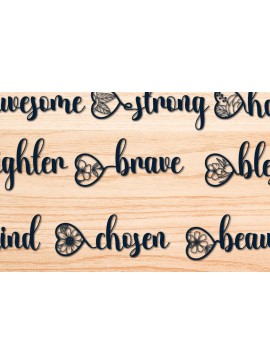 Σετ των 2 Intra απο ξύλο plywood 3mm-4mm πάχος - Πακέτο  Inspirational Quote Cricut Δίασταση 20x20 cm INTRAFABR-71755484
