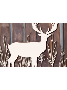 Intra απο ξύλο plywood 3mm-4mm πάχος - Cricut Laser Cut Deer  Decor Δίασταση 30x20 cm INTRAFABR-88577078