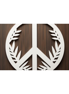 Σετ των 2 Intra απο ξύλο plywood 3mm-4mm πάχος - Cricut Πινακίδα ειρήνης με   Δίασταση 20x20 cm INTRAFABR-90949887