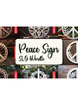 Σετ των 2 Intra απο ξύλο plywood 3mm-4mm πάχος - Cricut Laser Cut Peace  Bundle Δίασταση 30x20 cm INTRAFABR-90989766