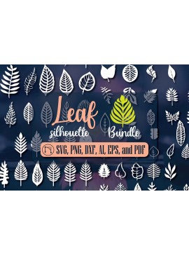 Intra απο ξύλο plywood 3mm-4mm πάχος - Cricut Leaf Silhouette  Mega Bundle Δίασταση 30x20 cm INTRAFABR-89196968