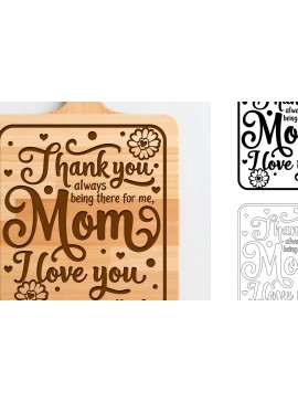 Intra απο ξύλο plywood 3mm-4mm πάχος - Πίνακας κοπής ξύλου Cricut Mothers Day Δίασταση 40x50 cm INTRAFABR-120150780
