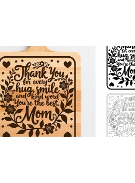 Intra απο ξύλο plywood 3mm-4mm πάχος - Πίνακας κοπής ξύλου Cricut Mothers Day Δίασταση 40x50 cm INTRAFABR-120150785