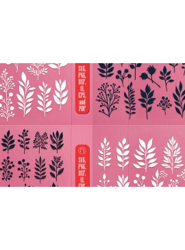 Intra απο ξύλο plywood 3mm-4mm πάχος - Πακέτο  φυτών Cricut Natural Shapes Δίασταση 40x50 cm INTRAFABR-115694789