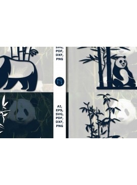 Σετ των 2 Intra απο ξύλο plywood 3mm-4mm πάχος - Cricut Panda με Bamboo  Bundle Δίασταση 20x20 cm INTRAFABR-68642107