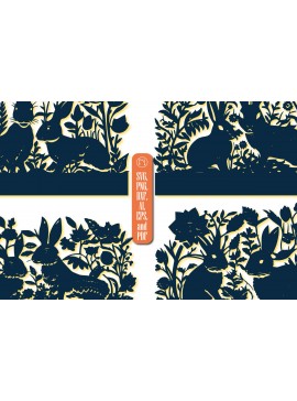 Σετ των 3 Intra απο ξύλο plywood 3mm-4mm πάχος - Πακέτο Cricut Paper Craft Rabbit  Δίασταση 4x4 cm INTRAFABR-89583061