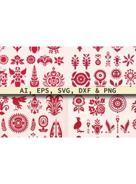 Σετ των 3 Intra απο ξύλο plywood 3mm-4mm πάχος - Cricut Paper Cut Boho  Bundle Δίασταση 4x4 cm INTRAFABR-80047458