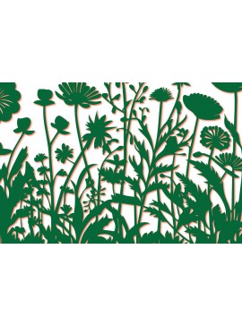 Σετ των 2 Intra απο ξύλο plywood 3mm-4mm πάχος - Πακέτο  με χαρτί Cricut Cut Wild Flowers Δίασταση 30x20 cm INTRAFABR-89285305