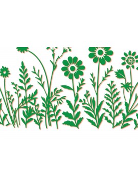 Σετ των 2 Intra απο ξύλο plywood 3mm-4mm πάχος - Πακέτο  με χαρτί Cricut Cut Wild Flowers Δίασταση 30x20 cm INTRAFABR-89285502