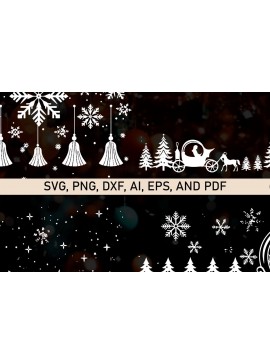 Σετ των 3 Intra απο ξύλο plywood 3mm-4mm πάχος - Cricut Snowflakes and Sleigh Bells  B Δίασταση 4x4 cm INTRAFABR-81317774