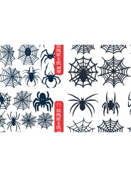 Σετ των 2 Intra απο ξύλο plywood 3mm-4mm πάχος - Πακέτο Cricut Spiderweb  Δίασταση 15x15 cm INTRAFABR-102643665