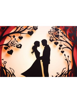 Σετ των 3 Intra απο ξύλο plywood 3mm-4mm πάχος - Σχέδια Cricut Valentine Cut Laser Δίασταση 4x4 cm INTRAFABR-88767728