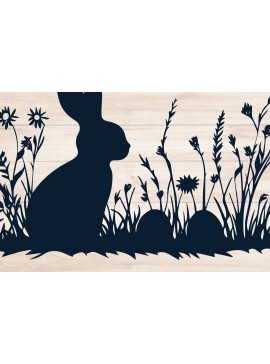 Σετ των 3 Intra απο ξύλο plywood 3mm-4mm πάχος - Cricut Wildflower Easter Bunny  Cut F Δίασταση 4x4 cm INTRAFABR-116531820
