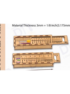 Σετ των 2 Intra απο ξύλο plywood 3mm-4mm πάχος - Θήκη για βελονάκι Κοπή Laser 3mm Δίασταση 30x20 cm INTRAFABR-114140280