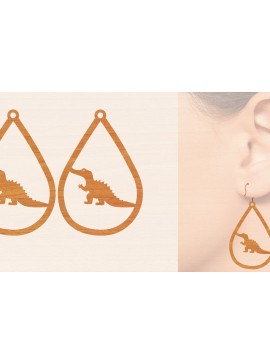 Σετ των 3 Intra απο ξύλο plywood 3mm-4mm πάχος - Σκουλαρίκια από κροκόδειλο ξύλο κοπής με λέιζερ  Δίασταση 3x3 cm INTRAFABR-98725623