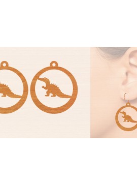 Σετ των 3 Intra απο ξύλο plywood 3mm-4mm πάχος - Σκουλαρίκια από κροκόδειλο ξύλο κοπής με λέιζερ  Δίασταση 3x3 cm INTRAFABR-98725974