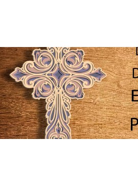 Σετ των 2 Intra απο ξύλο plywood 3mm-4mm πάχος - Cross Multilayer /Laser Cross DXF Δίασταση 30x20 cm INTRAFABR-78847612
