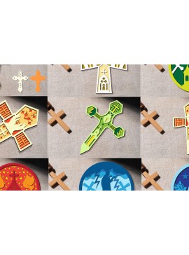 Σετ των 2 Intra απο ξύλο plywood 3mm-4mm πάχος - Πακέτο  Nativity Cut Cross Sign Δίασταση 30x20 cm INTRAFABR-111846517