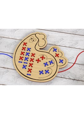 Σετ των 2 Intra απο ξύλο plywood 3mm-4mm πάχος - Cross Stitch Animals Cut Laser | CNC Δίασταση 15x15 cm INTRAFABR-122668646
