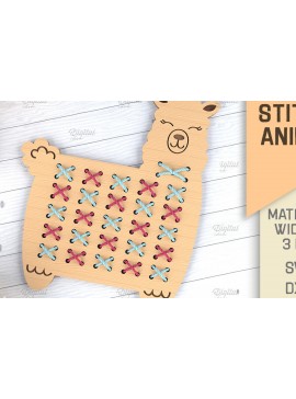 Σετ των 2 Intra απο ξύλο plywood 3mm-4mm πάχος - Cross Stitch Animals . Λάμα  Δίασταση 30x20 cm INTRAFABR-86600602