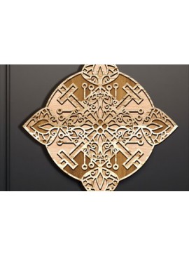 Σετ των 2 Intra απο ξύλο plywood 3mm-4mm πάχος - Cross Wall Art Laser Cut 3d Mandala  Δίασταση 30x30 cm INTRAFABR-95586831