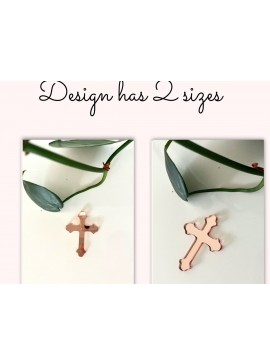 Σετ των 3 Intra απο ξύλο plywood 3mm-4mm πάχος - Crosses Cake Charms | Εσταυρωμένος Ορθόδοξος Δίασταση 4x4 cm INTRAFABR-94590851